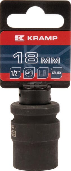 Kraftschraubereinsatz 1/2" 6-Kant 18 mm