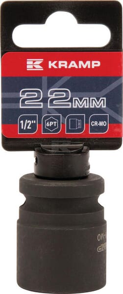Kraftschraubereinsatz 1/2" 6-Kant 22 mm
