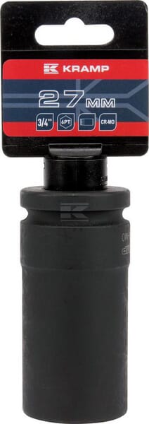 Kraftschraubereinsatz lang 3/4" 6-Kant 27 mm
