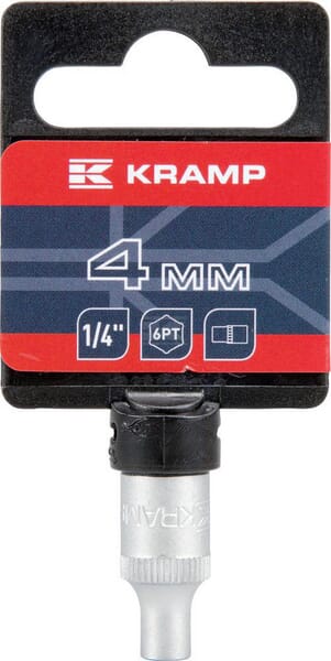 Steckschlüsseleinsatz 1/4" 6-Kant 4 mm