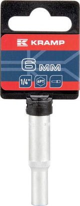 Steckschlüsseleinsatz lang 1/4" 6-Kant 6 mm