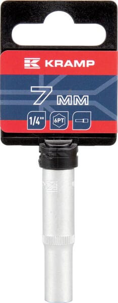 Steckschlüsseleinsatz lang 1/4" 6-Kant 7 mm