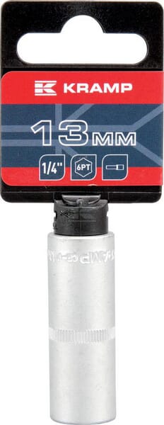 Steckschlüsseleinsatz lang 1/4" 6-Kant 13mm