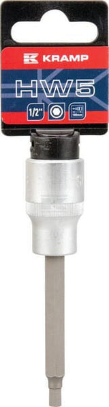 Schraubendrehereinsatz lang 1/2" Sechskant 5 mm