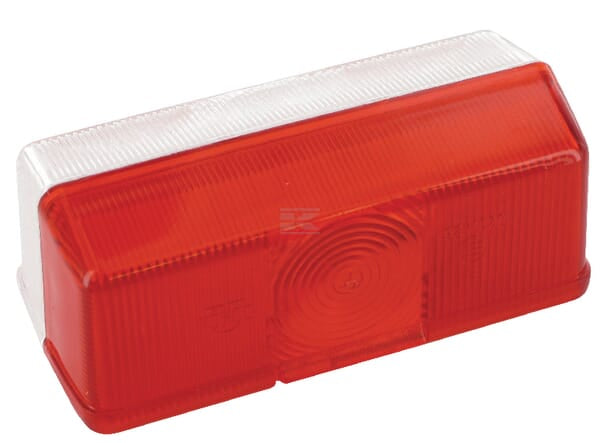 Lichtscheibe klar/rot
