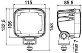 Arbeitsscheinwerfer, 12V/24V LED, 4000lm, Rechteckig
