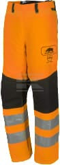 Kettensägen-Chaps, Größe XL. Roadrunner Flash, orange/schwarz