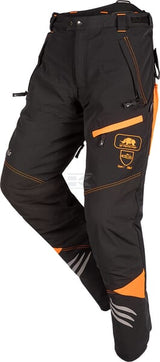 Kettensägenhose, L schwarz/orange, Ninja