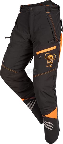 Kettensägenhose, S schwarz/orange, Ninja