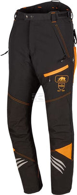Kettensägenhose, L schwarz/orange, Ninja