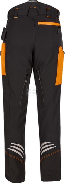 Kettensägenhose, L schwarz/orange, Ninja