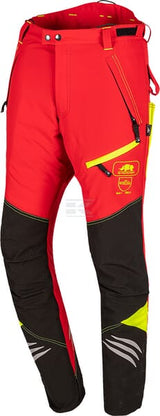Kettensägenhose, 2XL rot/gelb, Ninja