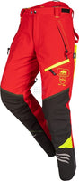Kettensägenhose, L rot/gelb, Ninja