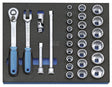 Steckschlüsselsatz 1/2" in 2/4 CT Werkzeugmodul, 29-teilig