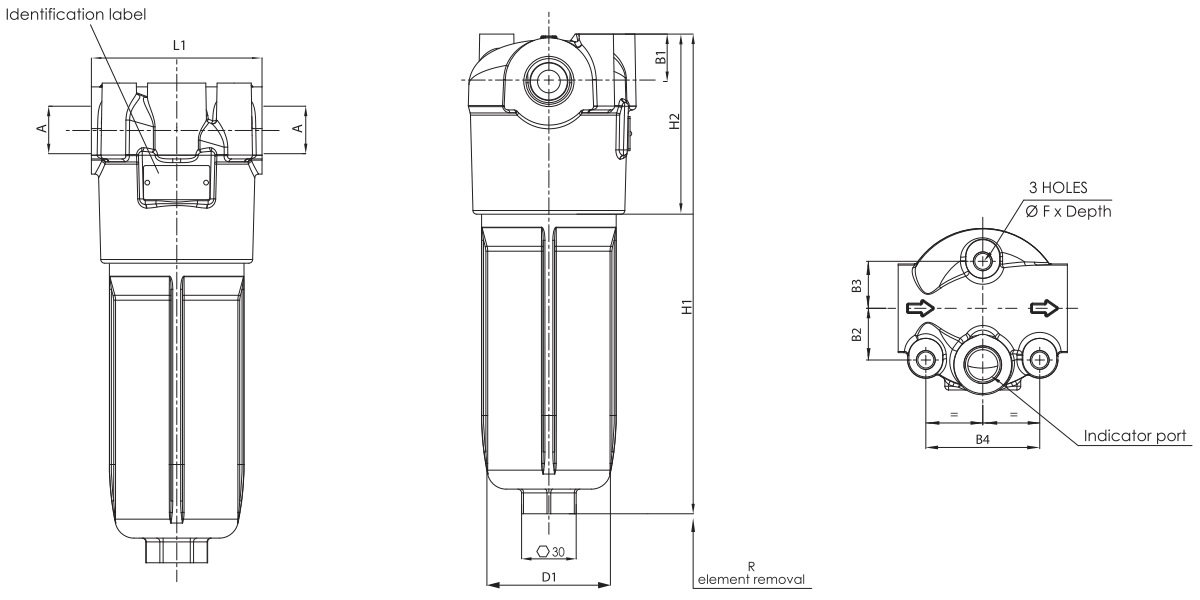 F100XD040G25ABB30S000 Leitungsfilter (Druckfilter)