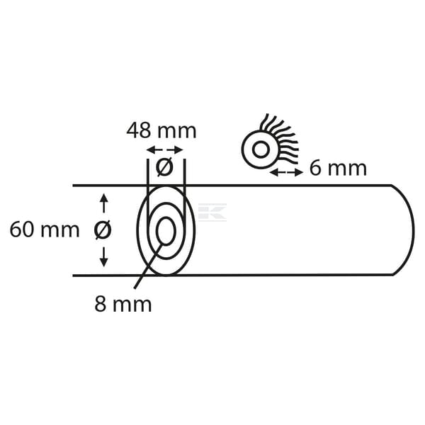 Farbroller V-Stern, Nylon 6mm 25cm