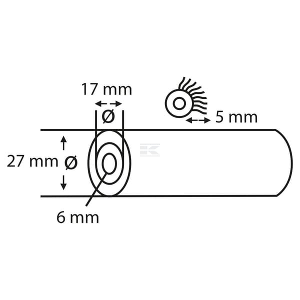 Farbroller V-Stern, Filz 5mm 10cm (2x)