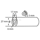 Farbroller V-Stern, Filz 5mm 10cm (2x)
