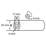 Farbroller IV Stern, Schaumstoff SFgerade 5cm (4x) 