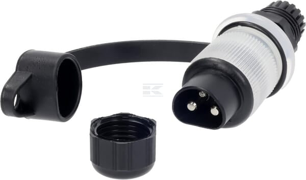 3-pol. Stecker, 15 A, 12 V, mit Anti-Reverse-Funktion