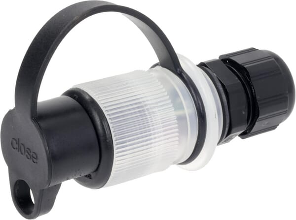 3-pol. Stecker, 15 A, 12 V, mit Anti-Reverse-Funktion