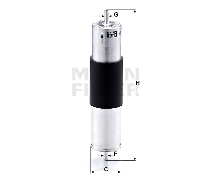 WK 521/3 Kraftstoff-Leitungsfilter (Inline)