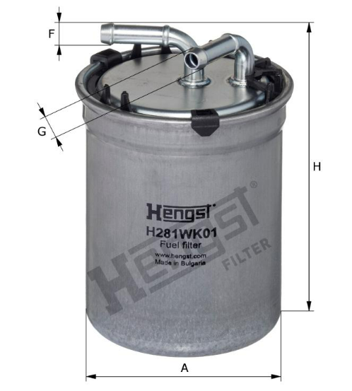 H281WK01 Kraftstoff-Leitungsfilter Inline
