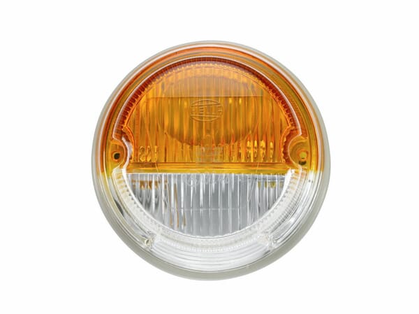 Richtungs- und Positionslicht 18 / 3W, rund, 12V, gelb / transparent, Ø 78mm, Hella