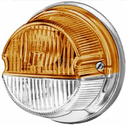 Richtungs- und Positionslicht 18 / 3W, rund, 12V, gelb / transparent, Ø 78mm, Hella