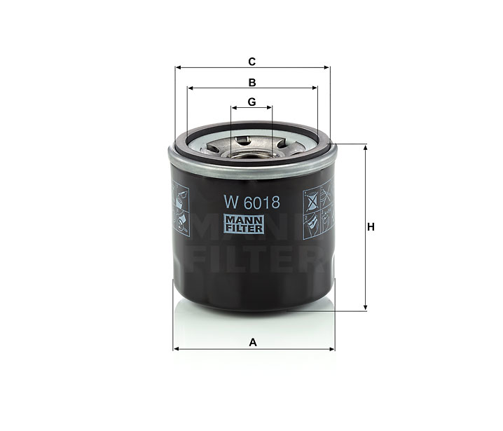 W 6018 Ölfilter SpinOn
