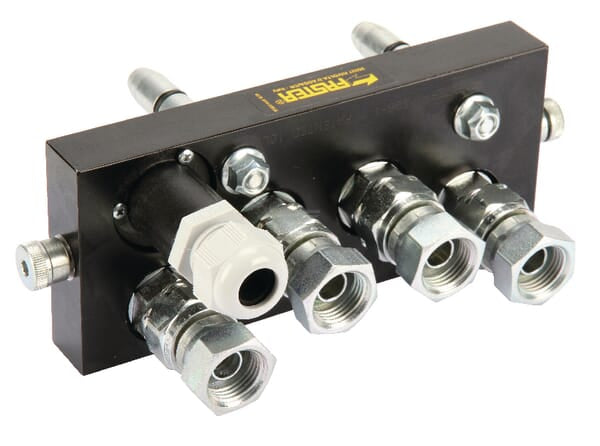 Multifaster DN10-4 x 1/2" BSP + 1 x elektrisch beweglicher Teilstecker
