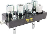 Multifaster DN12-4 x 1/2" BSPP 1 x elektrisch beweglicher Teilstecker
