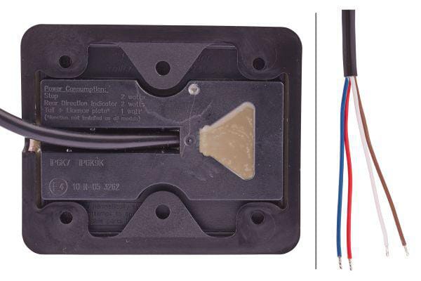 LED Heckleuchte 96 x 80 mm  12 V / 24 V  50 cm Kabel