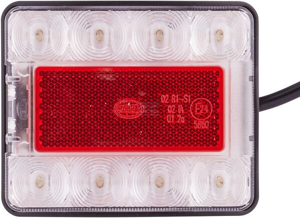 LED Heckleuchte 96 x 80 mm  12 V / 24 V  50 cm Kabel