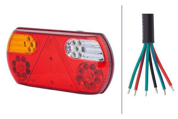 LED-Rückleuchte ValueFit 24 V links mit Dreieck-Rückstrahler