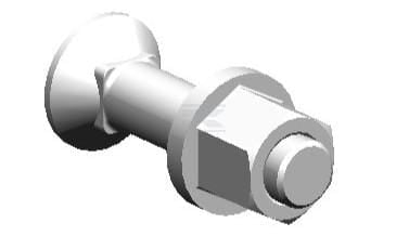 Senkschraube mit Mutter M12x1,25x55-12.9-MUH-BK55