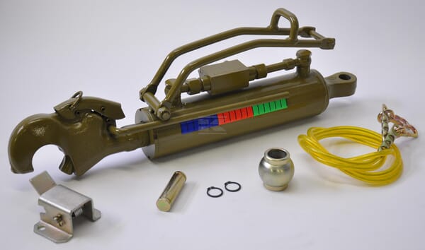 Hydraulischer Oberlenker, Haken mit Kugel Kat.2, Ø63 mm