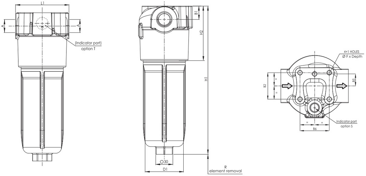 F160XD160G10ABB6DWV05 Leitungsfilter (Druckfilter)