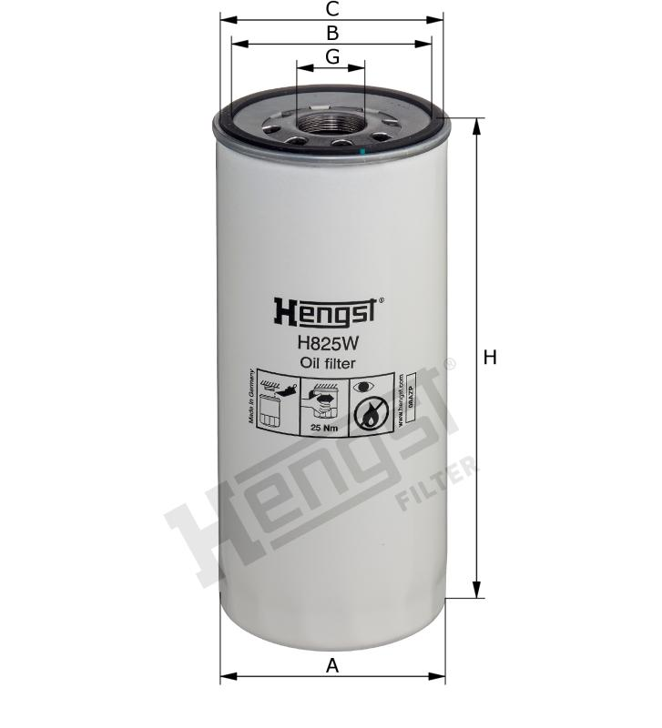 H825W Ölfilter SpinOn