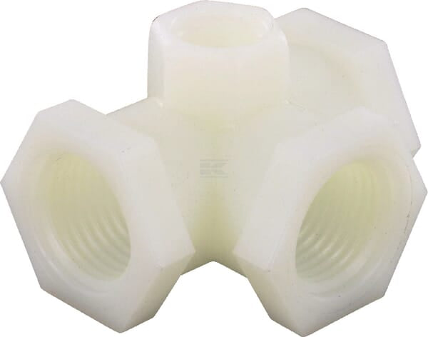 T-Stück 1/2" weiblich mit 1/4"