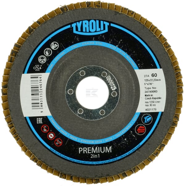 Fächerschleifscheibe 125 mm K60 Form 27A