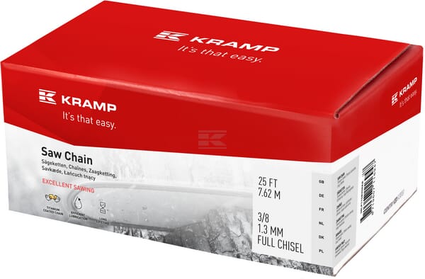 Sägekette 3/8" 1,3mm 410 DL 25ft Kramp