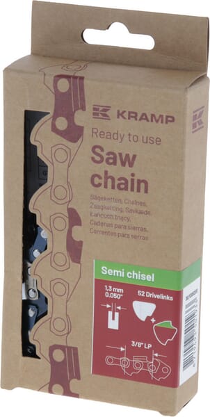 Sägekette 3/8" 1.3mm 52 DL Halbmeißel, Kramp Efficiency