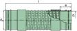39 000 27 164 Spiralfaltenschlauch 40 x 250mm (TPE)