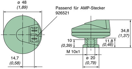 39 055 70 902 Wartungsschalter, Schließer, 55 mbar