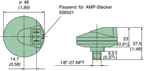 39 055 70 962 Wartungsschalter, Schließer, 55mbar