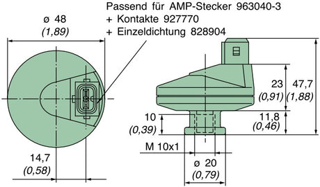 39 080 70 802 Wartungsschalter, Schließer, 80mbar