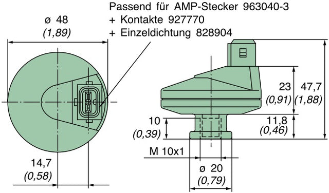 39 080 70 802 Wartungsschalter, Schließer, 80mbar