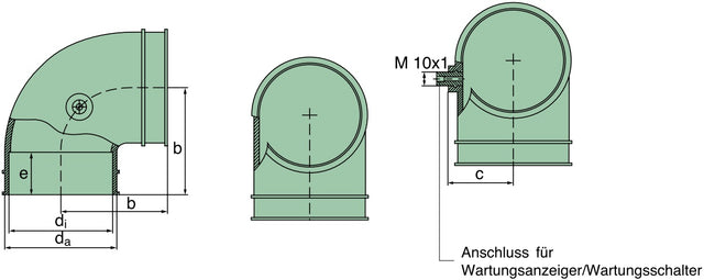 39 300 25 979 Krümmer 90°, ID=70mm x 72mm (TPE)