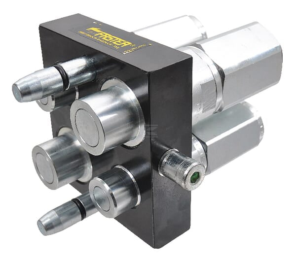 Multifaster DN12/DN20-2 x 1/2"- 2 x 3/4" BSPP beweglicher Teilstecker